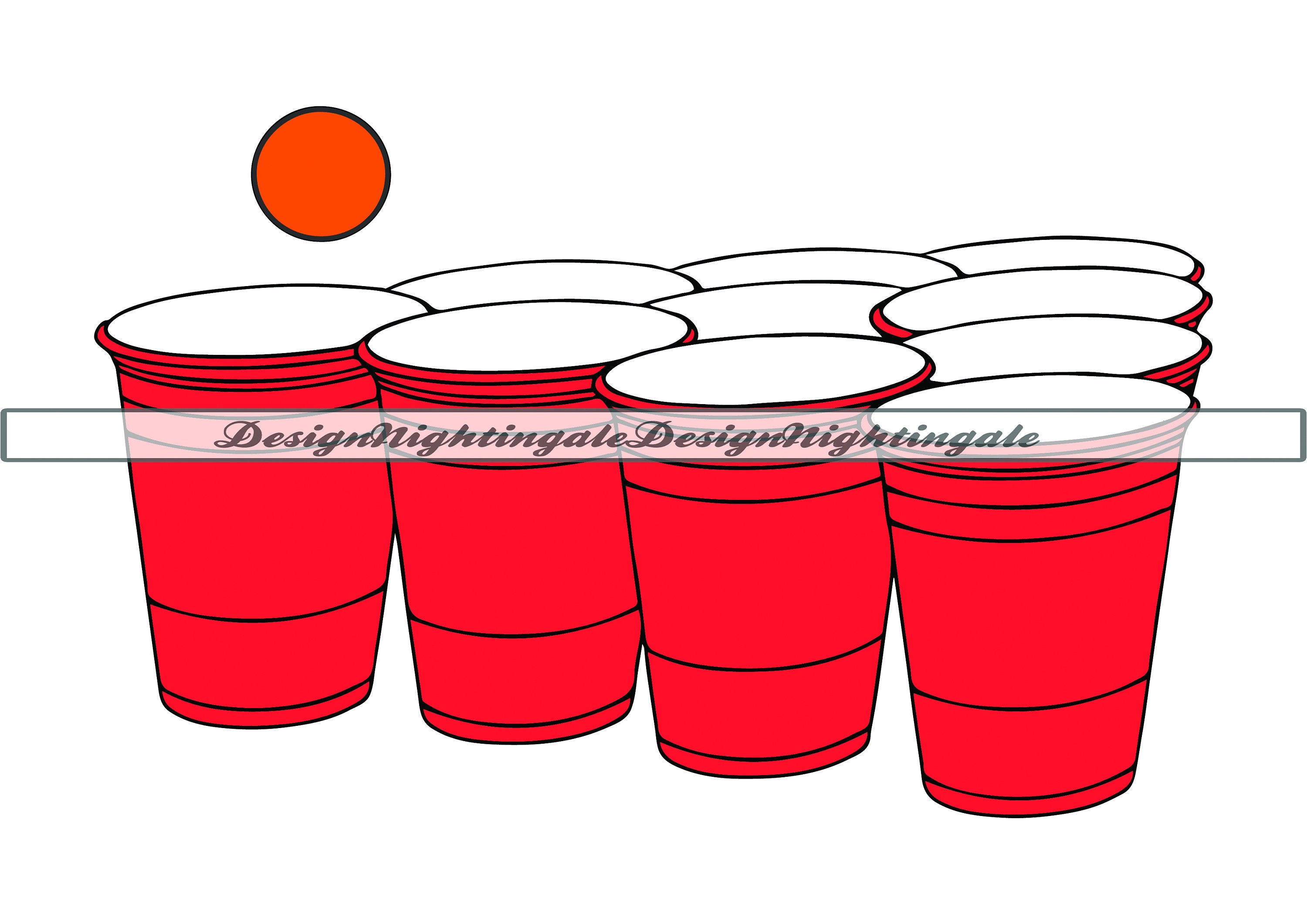 Beer Pong SVG, Beer Pong Clipart, Beer Pong Files For Cricut, Beer