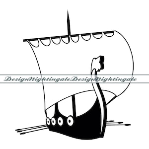 Viking Ship SVG, Longship SVG, Longboat SVG, Viking Ship Clipart, Viking Ship Files For Cricut, Cut Files For Silhouette, Dxf,Png,Eps,Vector