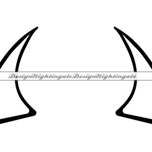 Cuernos de demonio SVG, Cuernos de diablo SVG, Clipart de cuernos de demonio, Archivos de cuernos de demonio para Cricut, Archivos de corte de cuernos de demonio para Silhouette, DXF, Png, Vector