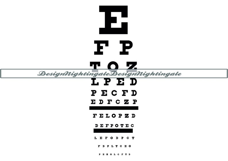 Eye Test Chart SVG Snellen Chart SVG Eye Exam SVG Eye Test Etsy Canada