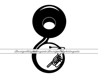 Sousaphone Clipart, SVG PNG DXF Cut Files (Digital Download)