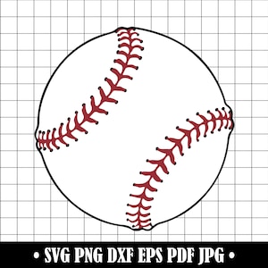 Baseball Outline SVG, Softball SVG, Baseball Clipart, Baseball Files For Cricut, Baseball Cut Files For Silhouette, Dxf, Png, Eps, Vector