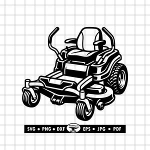 Zero Turn Lawn Mower SVG PNG DXF Bundle, Garden Cut File (Digital Download)