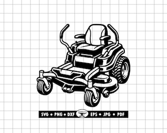 Zero Turn Lawn Mower SVG PNG DXF Bundle, Garden Cut File (Digital Download)