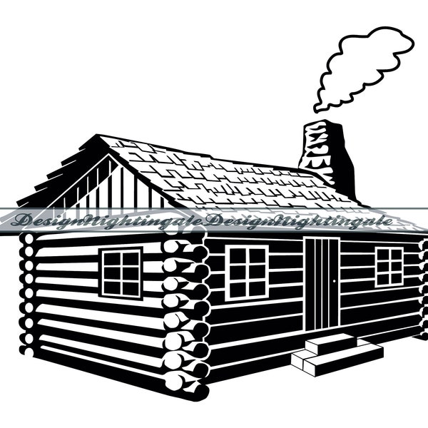 Log Cabin Art - Etsy