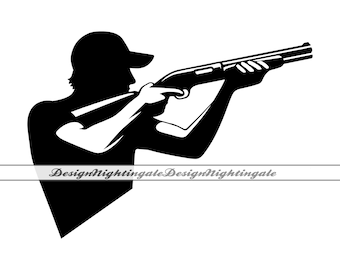 Trap Shooting SVG, Skeet Shooting Clipart (Digital Files)