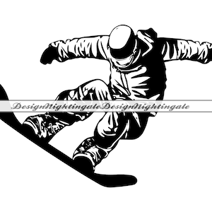 Snowboarder #2 SVG, Snowboard SVG, Snowboarding SVG, Snowboarder Clipart, Dateien für Cricut, Schnittdateien für Silhouette, Dxf, Png, Eps, Vektor