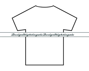 T-Shirt Outline SVG, Cricut Silhouette Cut Files (Digital Download)