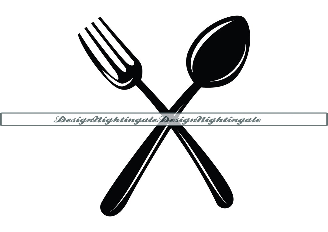 Fork and Spoon SVG, Cutlery Svg, Cook Logo Svg, Fork and Spoon Clipart