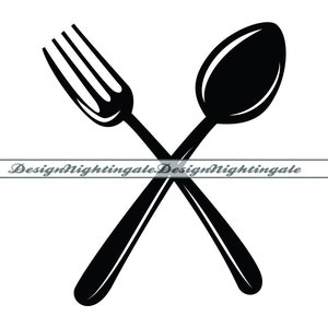 Fork and Spoon SVG, Cutlery Svg, Cook Logo Svg, Fork and Spoon Clipart, Fork and Spoon Svg Files, Cut Files, DXF, PNG, Eps, Vector