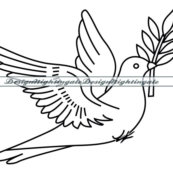 Dove #3 SVG, Flying Dove SVG, Peace SVG, Bird Svg, Dove Clipart, Dove Files For Cricut, Dove Cut Files For Silhouette, Dxf,Png,Eps,Vector