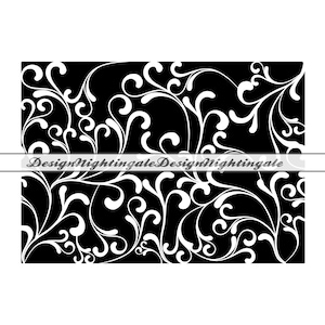 Tooled Leather #31 SVG, Western Tooled Leather SVG, Seamless Pattern, Floral Vines, Swirls Swoosh Scroll PNG, Peekaboo Tumbler, Cricut, Cut