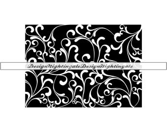 Tooled Leather Floral Vine Pattern SVG, PNG, PDF (Digital Download)