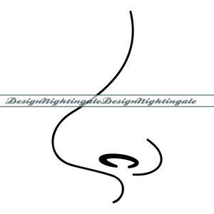 Neus #2 SVG, menselijke neus SVG, neus clipart, neus bestanden voor Cricut, neus gesneden bestanden voor silhouet, neus DXF, neus png, neus eps, neus vector