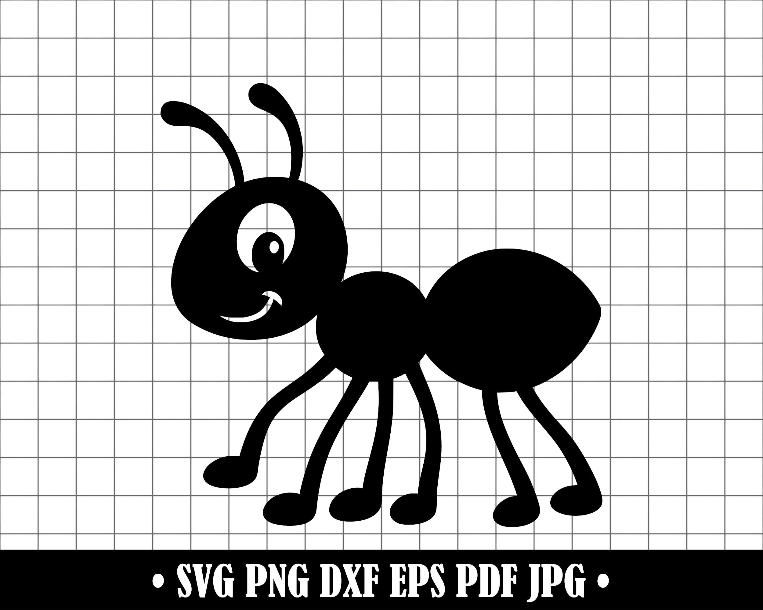 Cute Ant SVG, Cartoon Insect Vector (digital Files) - Etsy