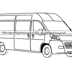 Overzicht SVG, busje SVG, auto SVG, auto SVG, voertuig, busje clipart, busje bestanden voor Cricut, busje gesneden bestanden voor silhouet, dxf, png, eps, vector