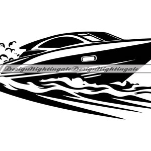 Speed Boat #4 SVG, Motor Boat SVG, Yacht Svg, Speed Boat Clipart, Speed Boat Files For Cricut, Cut Files For Silhouette, Dxf,Png,Eps, Vector