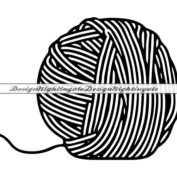 Yarn Ball SVG, Yarn SVG, Knitting SVG, Yarn Ball Clipart, Yarn Ball Files For Cricut, Yarn Ball Cut Files For Silhouette, Dxf, Png, Vector