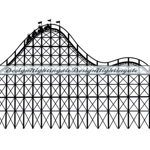 Roller Coaster #4 SVG, Roller Coaster Clipart, Roller Coaster Files For Cricut, Roller Coaster Cut Files For Silhouette, Dxf,Png,Eps,Vector