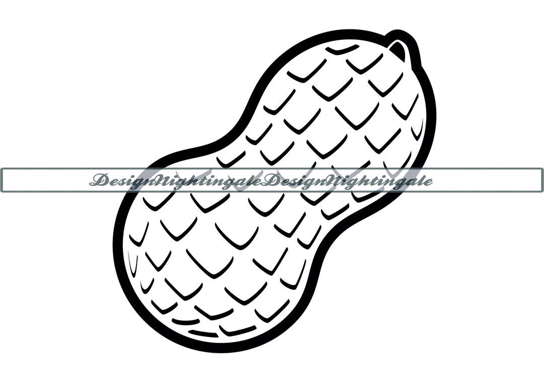 Peanut Outline SVG, Peanut SVG, Nuts SVG, Peanut Clipart, Peanut Files