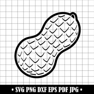 Peanut Outline SVG, Peanut SVG, Nuts SVG, Peanut Clipart, Peanut Files For Cricut, Peanut Cut Files For Silhouette, Dxf, Png, Eps, Vector
