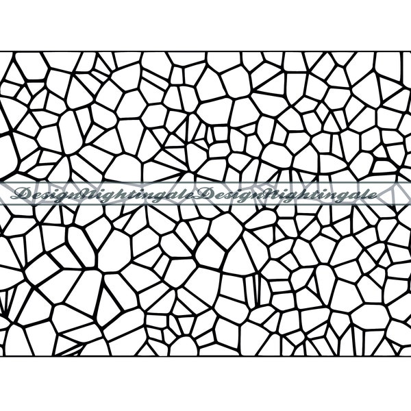 Vitrail SVG, Motif de mosaïque de vitrail SVG, Art abstrait, Clipart, Fichiers pour Cricut, Fichiers coupés Silhouette, Imprimable, Png, Dxf