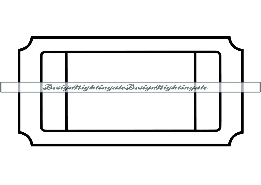 Ticket Outline #3 SVG, Ticket SVG, Raffle SVG, Prize Svg, Party Svg ...