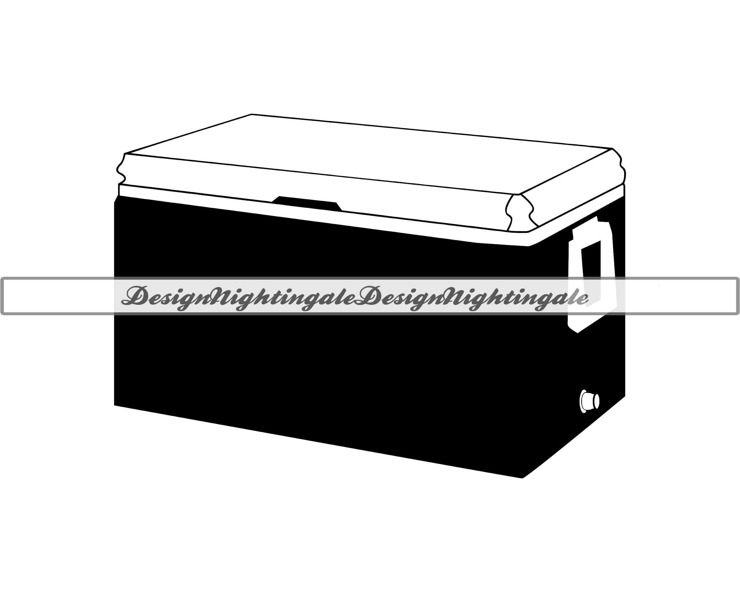 Cooler #2 SVG, Ice Chest SVG, Camping Cooler SVG, Clipart, Files For Cricut, Cut Files For Silhouette, Dxf, Png, Vector, Digital Download