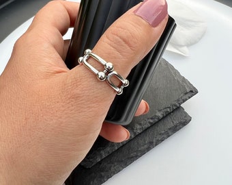 Stylish Adjustable Chunky Ring for Women, Perfect for Thumbs and All Fingers, Gift for Her, Christmas Gift
