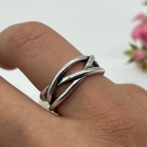 Chunky Silver  Ring ,Silver Boho Ring , Adjustable Silver Ring , Dainty Ring, Thumb Ring , Rings for Woman , Open Ring, Gift For Her