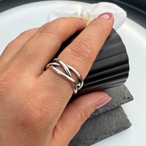 Stylish Adjustable Chunky Ring for Women Perfect for Thumbs and All Fingers Christmas Gift, Valentine's Day Gift image 4