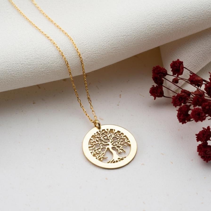 Collana Personalizzata Albero Della Vita Con Nome – Gioiello In Acciaio Inox Oro/Oro Rosa/Argento Per Donna