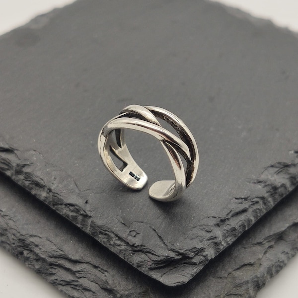 Grosse bague élégante et réglable pour femme - Parfaite pour le pouce et tous les doigts - Cadeau de Noël, cadeau de Saint-Valentin