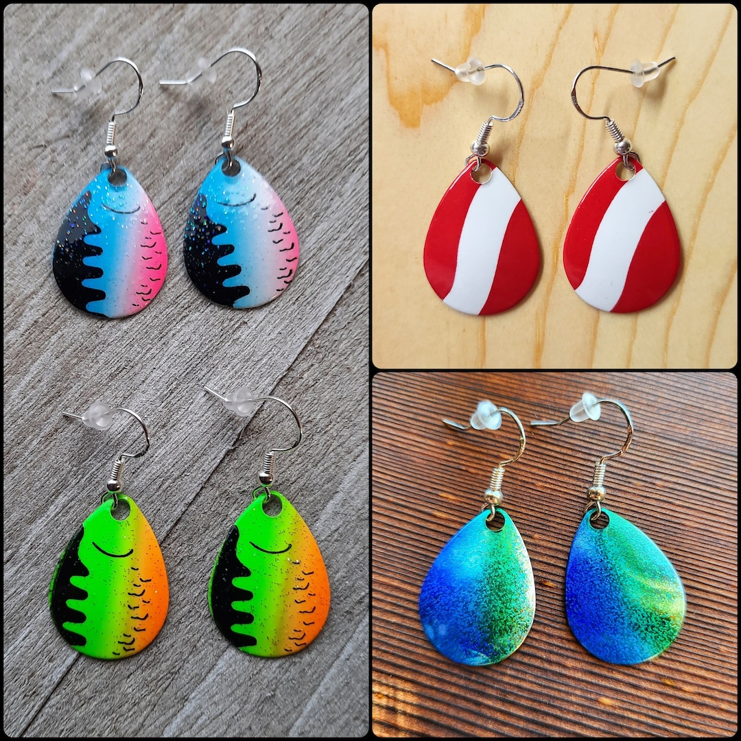 Fishing Lure Earrings Etsy