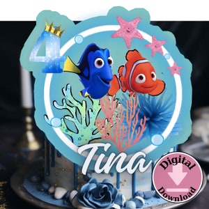 Blue Under The Sea Backdrop for Birthday Party Supplies 70.8x47.2 in Nemo  Finding Dory Theme Baby Shower Banner for Birthday Party Cake Table
