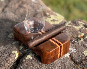 Handmade Glencairn Glass & Cigar Holder