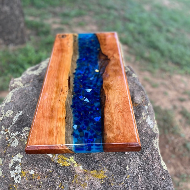 Charcuterie Board Resin River Dining Centerpiece Serving Tray Food