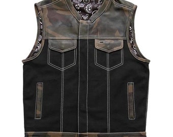 mens biker vest