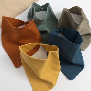 Baby Toddler Set of 5 Bibs for Girls Boys | 100%Cotton Muslin Soft Absorbent Quality Bib | Baby Feeding Apron 5 Bandanas