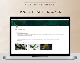 Notion House Plant Tracker Template: Digital Plant Care Dashboard