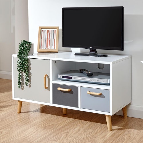 Corner Tv Unit Wooden Decorative Tv Stand Etsy