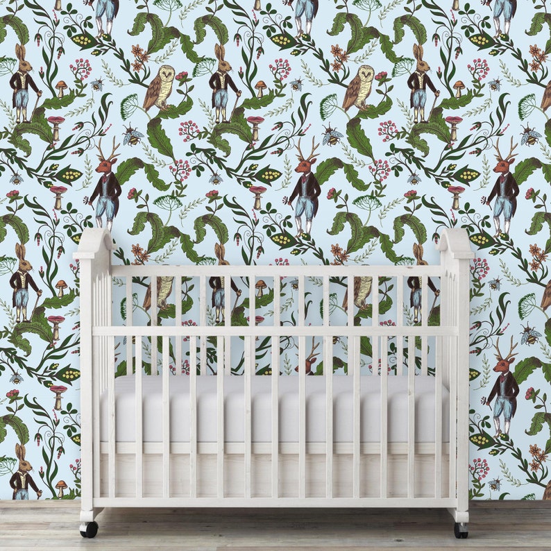 Chinoiseries antique fairytale peel and stick dollhouse wallpaper
