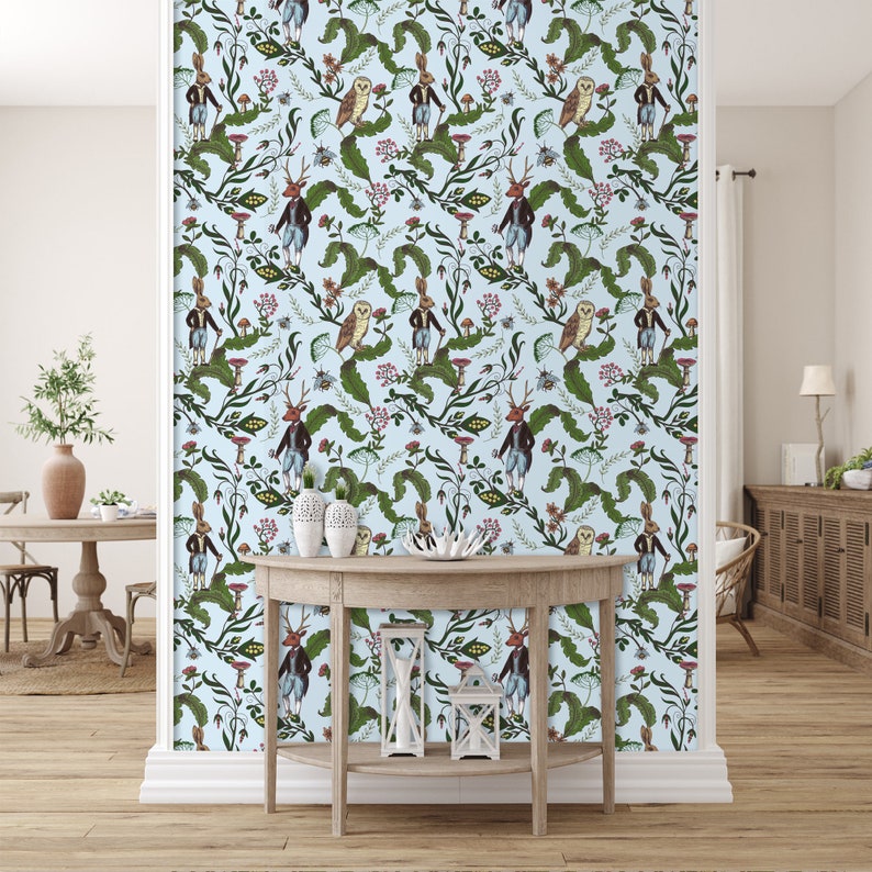 Chinoiseries antique fairytale peel and stick dollhouse wallpaper