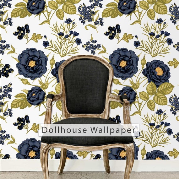 Miniatures Art & Collectibles Fabric Blend Wallpaper Victorian