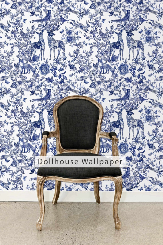 Miniatures Art & Collectibles Fabric Blend Wallpaper Victorian