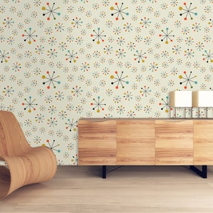 Dollhouse Wallpaper, Retro Wallpaper, Starburst Wallpaper, Vintage