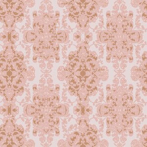 Victorian antique pink damask peel and stick dollhouse wallpaper