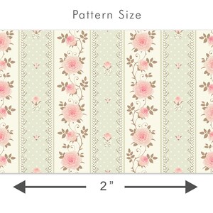 Dollhouse Wallpaper, Antique Dollhouse, Antique Wallpaper, Pink Floral