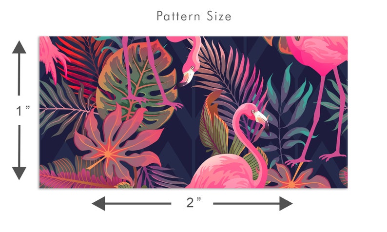 Vintage retro 80s flamingo fabric peel and stick dollhouse wallpaper