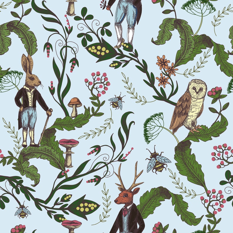 Chinoiseries antique fairytale peel and stick dollhouse wallpaper